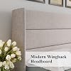 Cama King Size Allewie con Elevación Hidráulica y Almacenamiento, Beige Claro 7