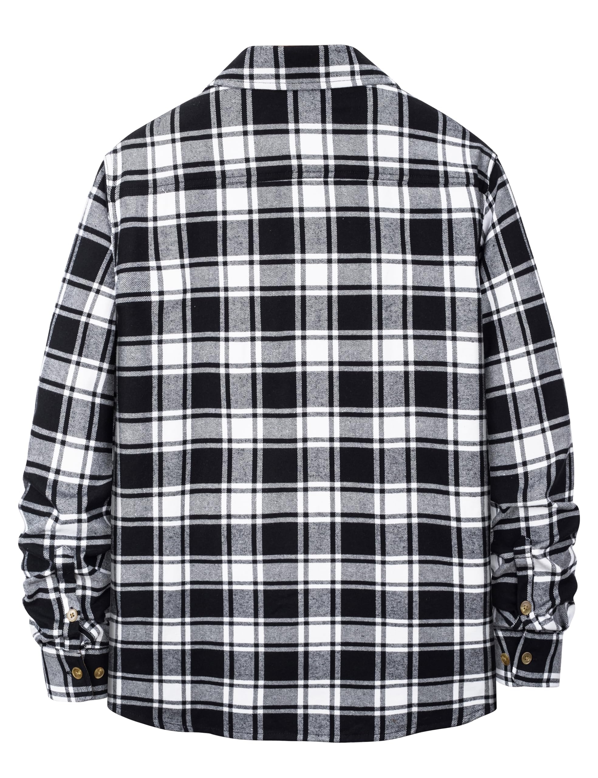 Cavva Camicia di flanella da uomo, a maniche lunghe, a quadretti, da lavoro