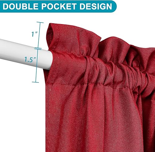 Miniatura 169 de Hiasan Cortinas para ventana de puerta delantera, bolsillo para barra, cortina de privacidad semitransparente para puerta francesa, 1 panel