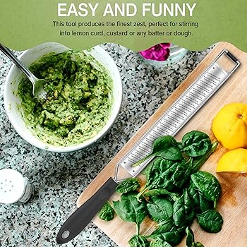 Updated 2021 Version Lemon Zester & Cheese Grater – Premium Stainless Steel - A Sharp Kitchen Tool for Ginger, Garlic...