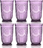 Vista 19 de Juego de cristalería azul de Yungala de 6 vasos pequeños aptos para lavaplatos, vasos de vidrio azul, vasos altos y de vino a juego disponibles