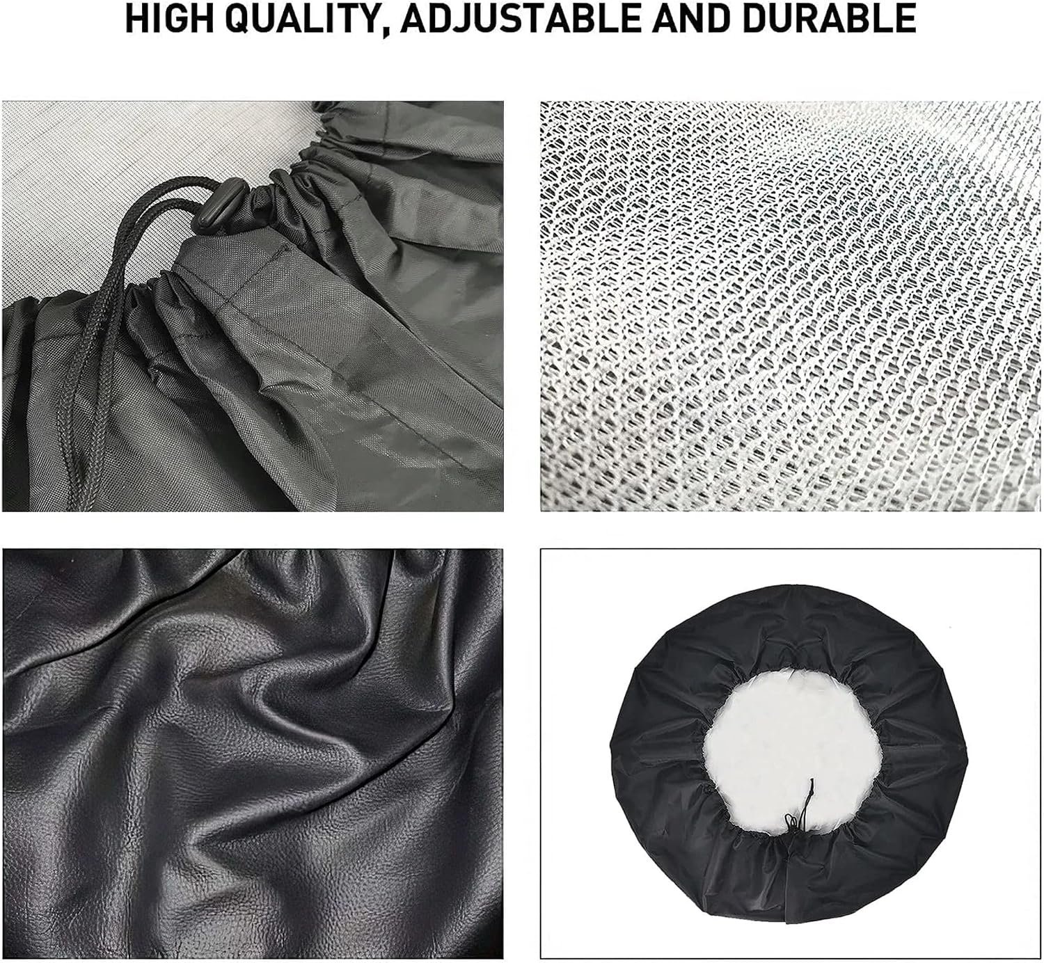 Elk in Snow 01 Spare Tire Cover PVC Leather Wheel Protectors Weatherproof Universal Dust-Proof for Trailer Rv SUV Truck Camper Travel Trailer 16 Inch