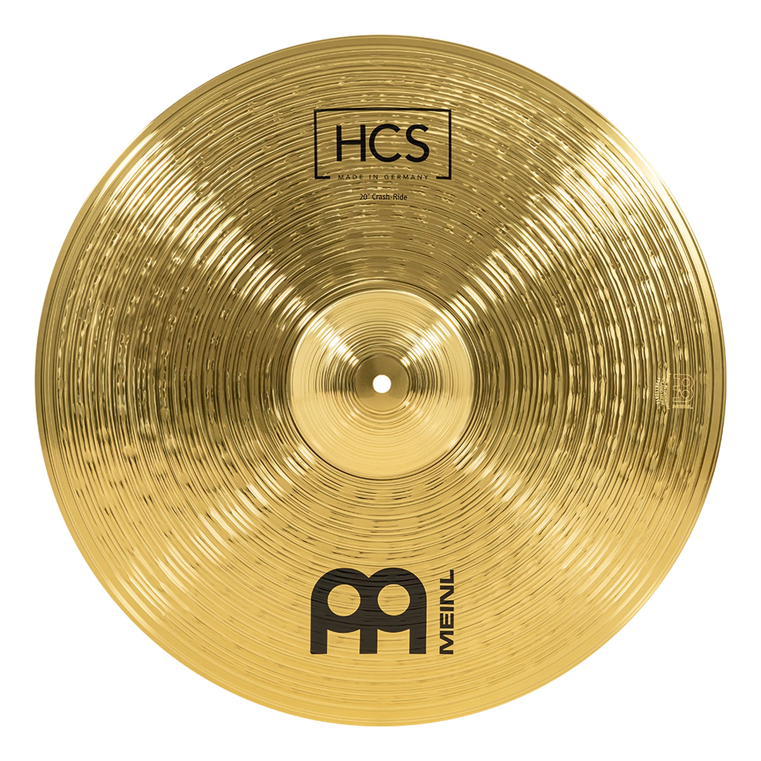 Meinl Cymbals HCS Crash-Ride Cymbal 20 inch (Video) for Drum Set (50,80cm) Traditional Finish Brass, Made in Germany (HCS20CR)