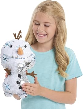 Disney Frozen 2 Reversible Sequins Large Plush Olaf, Officially Licensed Kids Toys for Ages 3 Up by Just Play