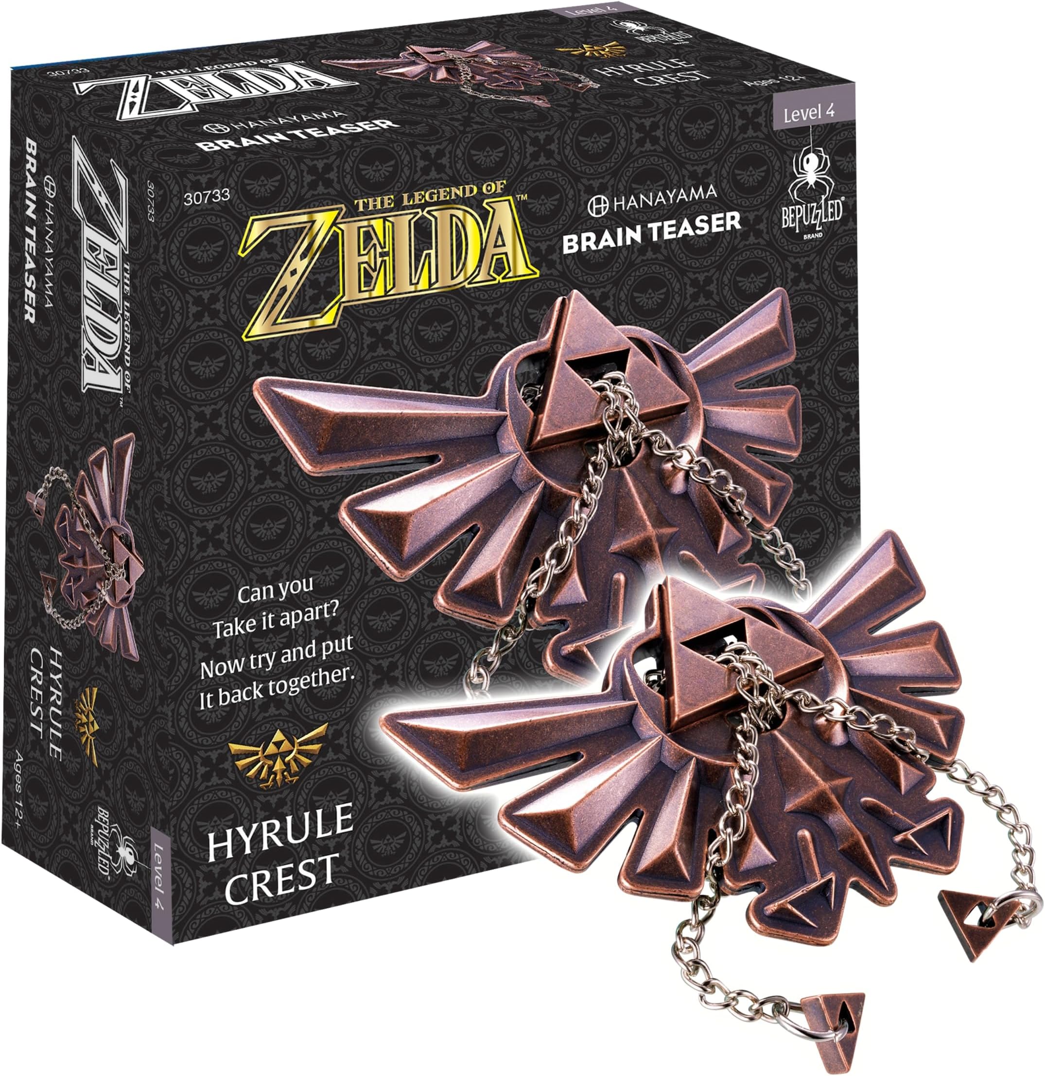 BePuzzled, Legend of Zelda Hyrule Crest Hanayama Brain Teaser, Mensa Rated Level 4, for Ages 12 and Up