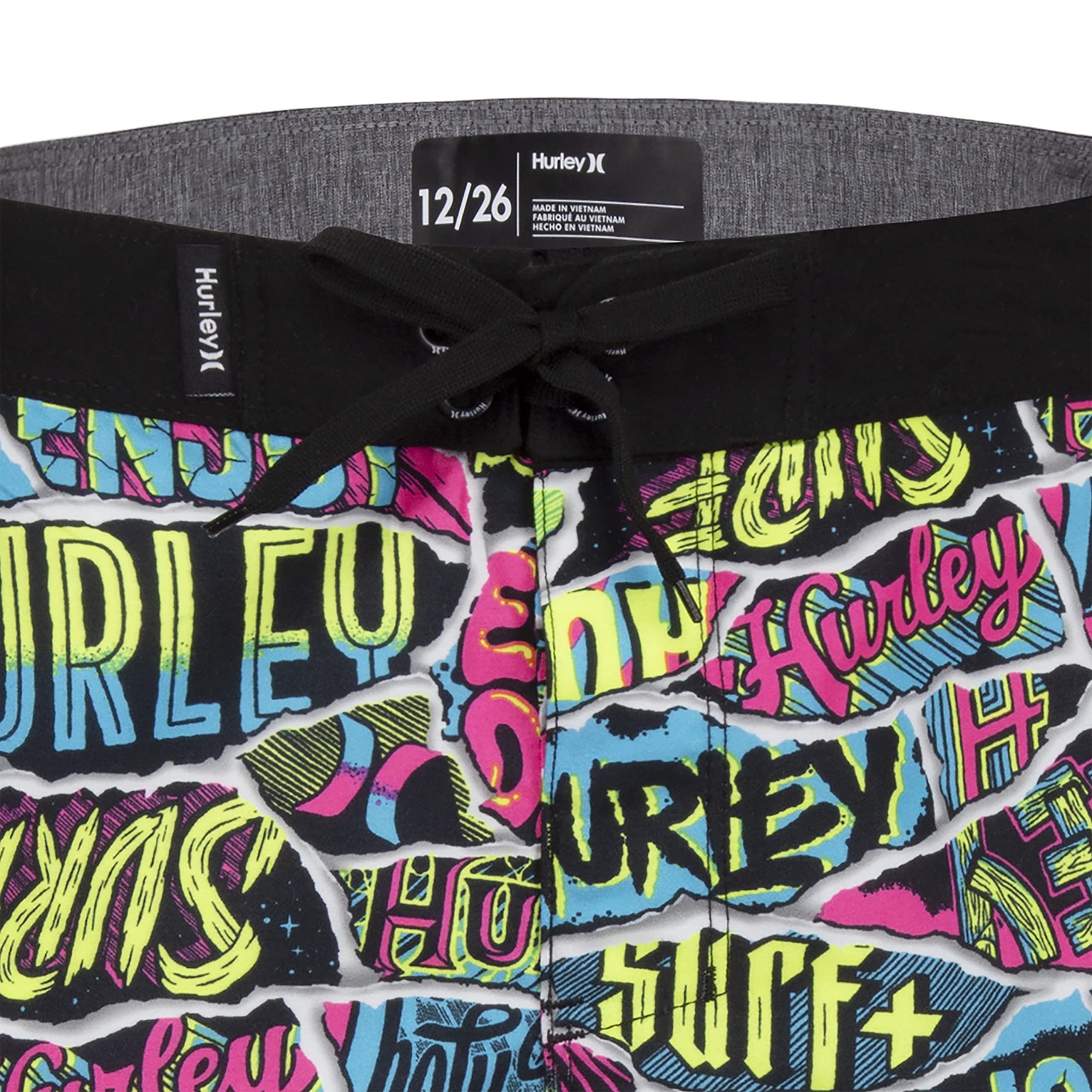 Hurley Boys' Board Shorts, Multi/Ripped, 2T