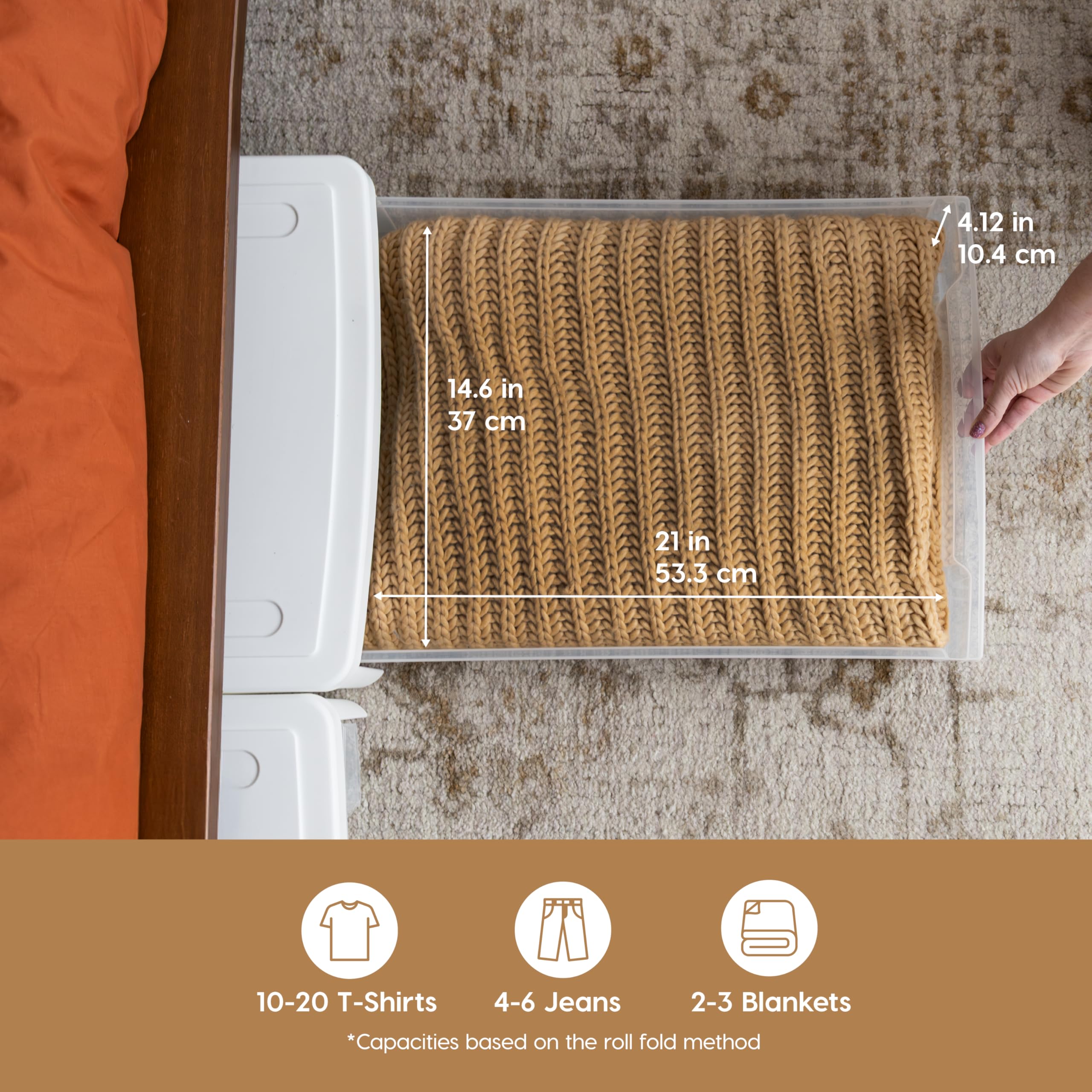 Best Under Bed Storage Drawers 2026: 5 Space-Savers 1 IRISUSA IRIS USA 22 Qt Under Bed Storage, Stackable Organizer Bin Plastic Contai — product photo