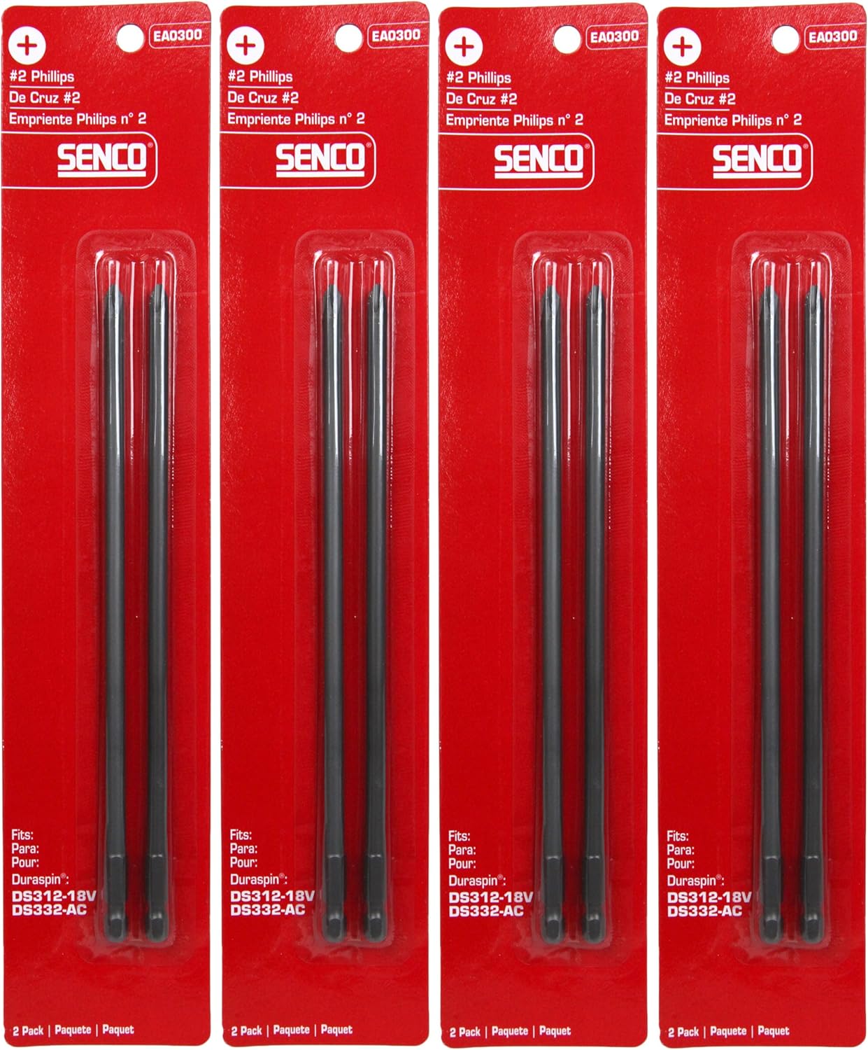 Senco EA0300#2 Phillips Drive Bits - Duraspin Technology Integrated Auto-Feed Screw System (4-2 Packs)
