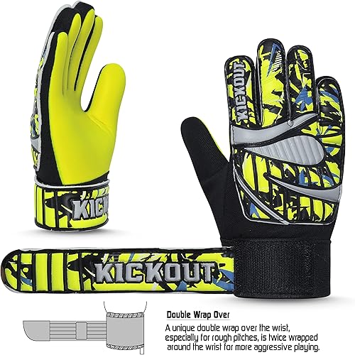 Miniatura 3 de Guantes de portero de fútbol prémium  Guantes de portero Funky con látex de 0.118 pulgadas para un gran agarre y protección