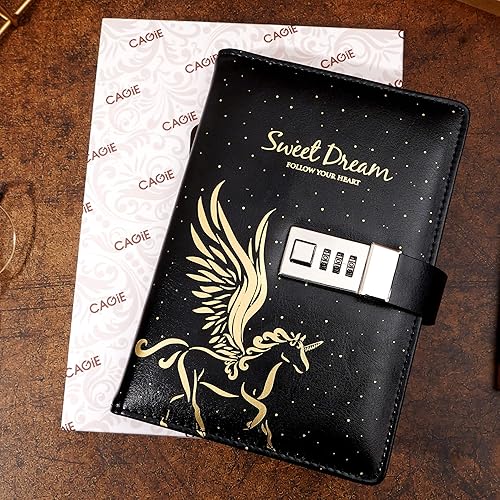 Vista 8 de Diario con candado para hombres y mujeres, diario de cuero recargable con candado, 240 páginas, cuaderno protegido por contraseña B6, 5.5 x 7.8