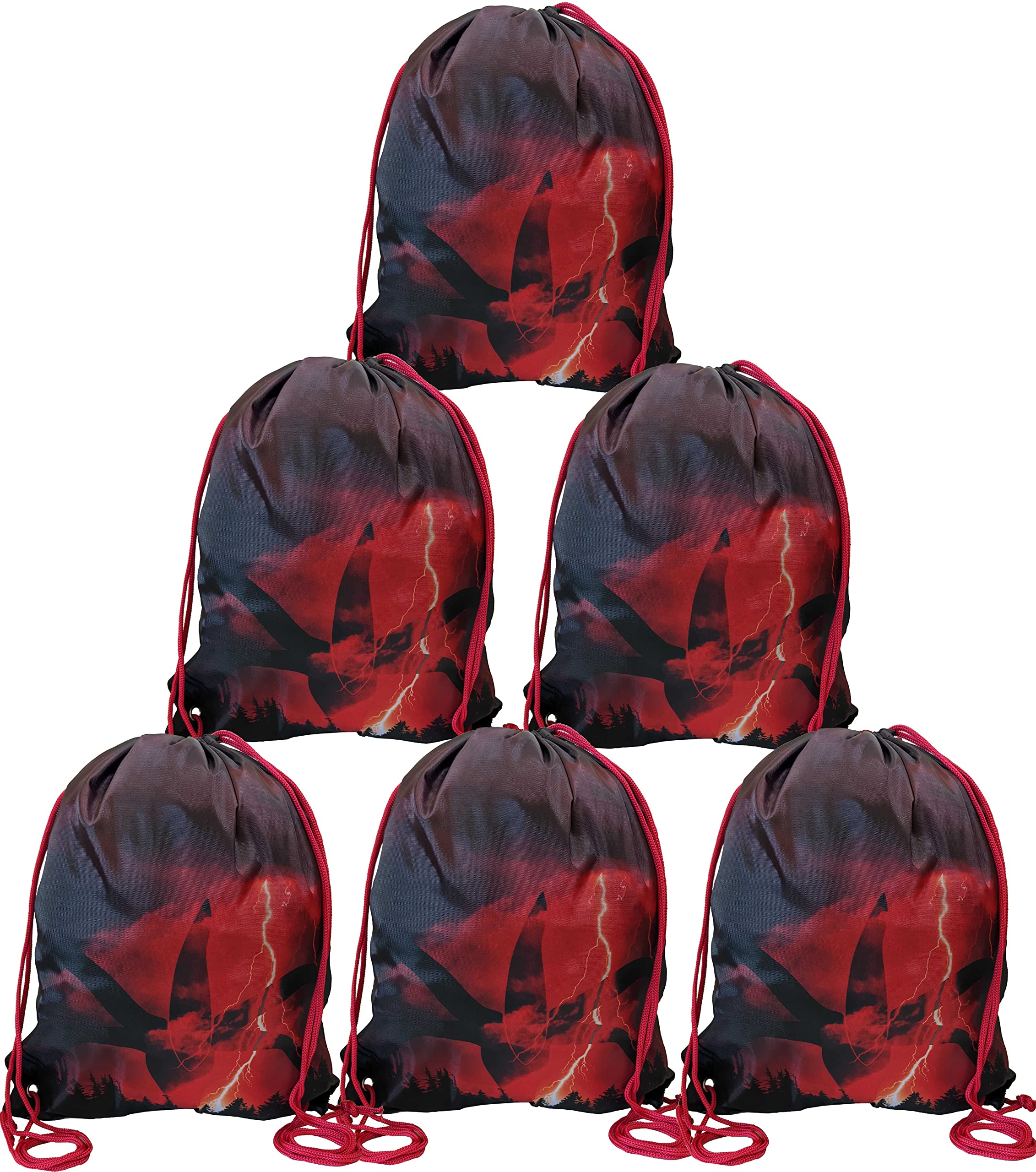 Amazon.com: Stranger Things Favor Bags Drawstring Backpacks for Party  Decorations // Made of Recycled RPET // 6-Pack, 12 x 14 inches : Home &  Kitchen
