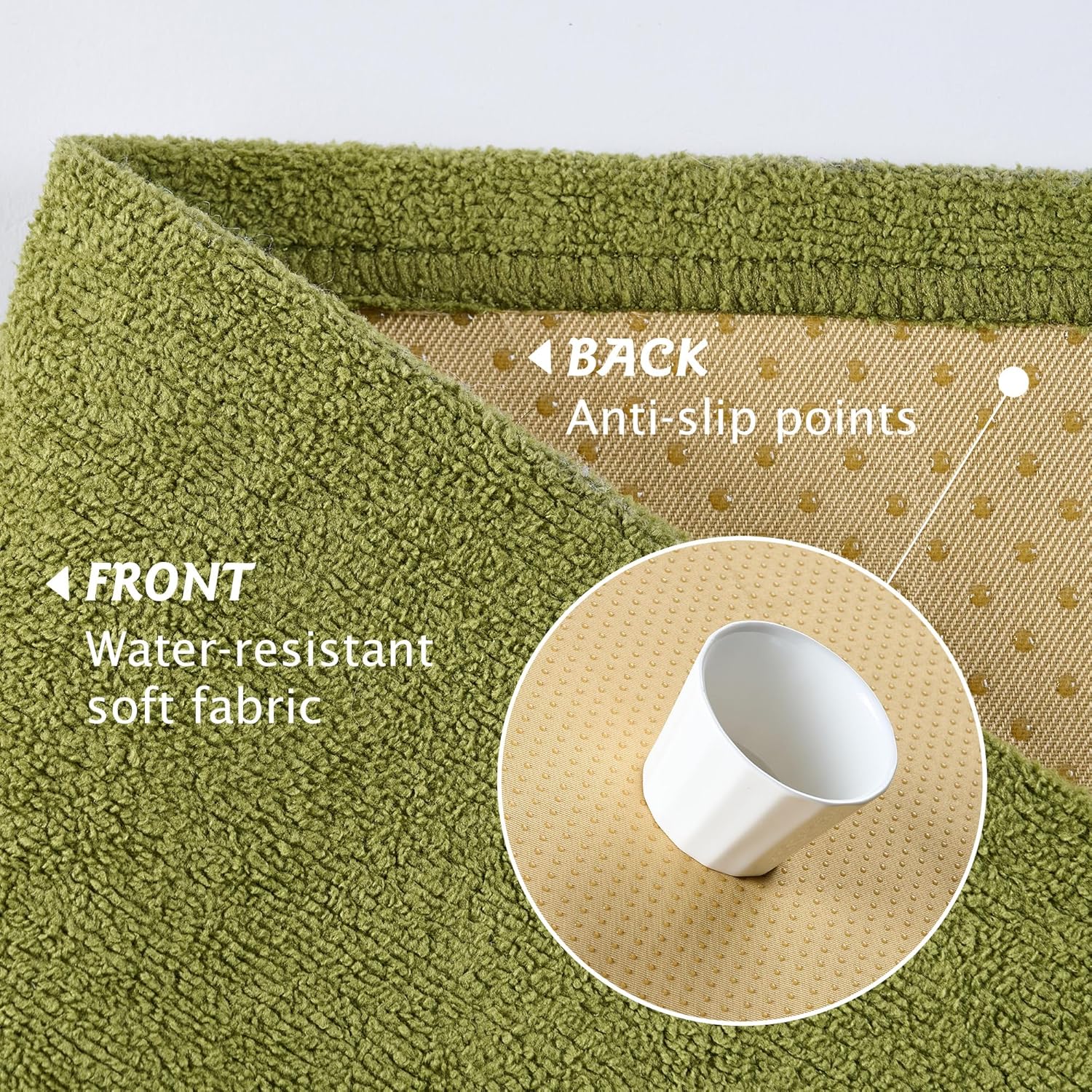 PuTian 100% Waterproof Couch Cover for Dogs - Anti-Scratch Washable Non Slip 2 Cushion Cover Blanket for L Shaped Sectional Recliner Chair Sofa Slipcover for Pet Cats Kids, 71X102 in Boho Green