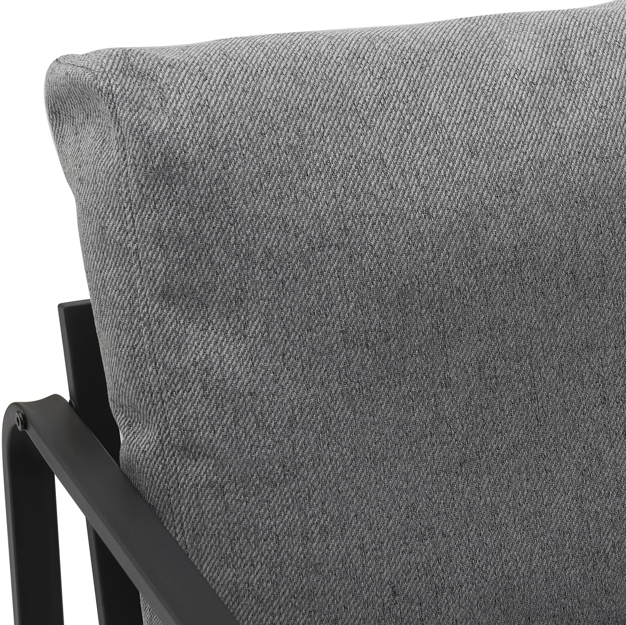 CLP Lounger Manea I Relaxsessel Kunstleder Oder Stoff Bezug I Mit Stabilem Metallgestell I Gepolsteter Clubsessel, Farbe:dunkelgrau, Material:Stoff