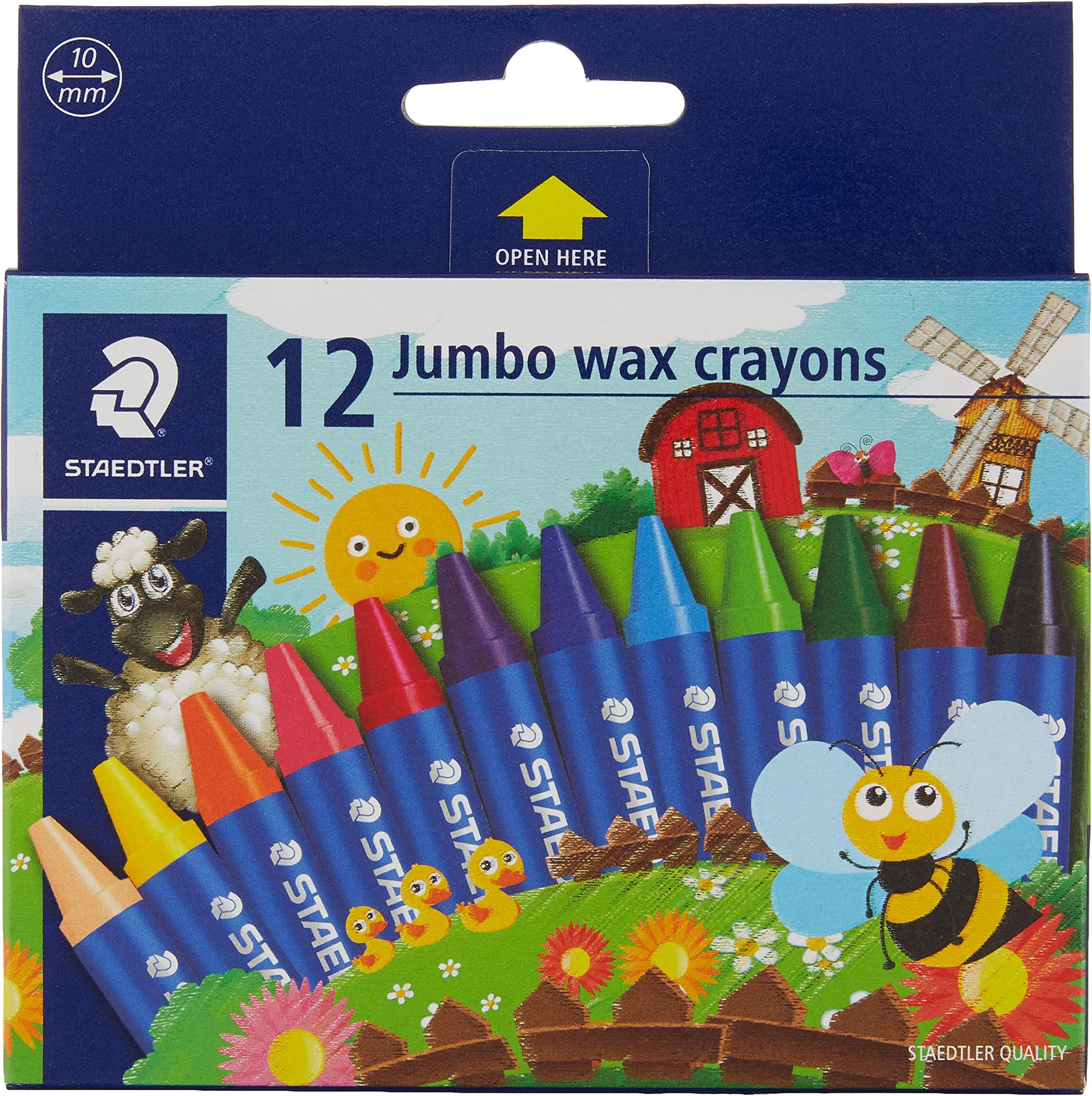 Noris Club Jumbo wax crayon (Set of 12 colors) by Steadtler
