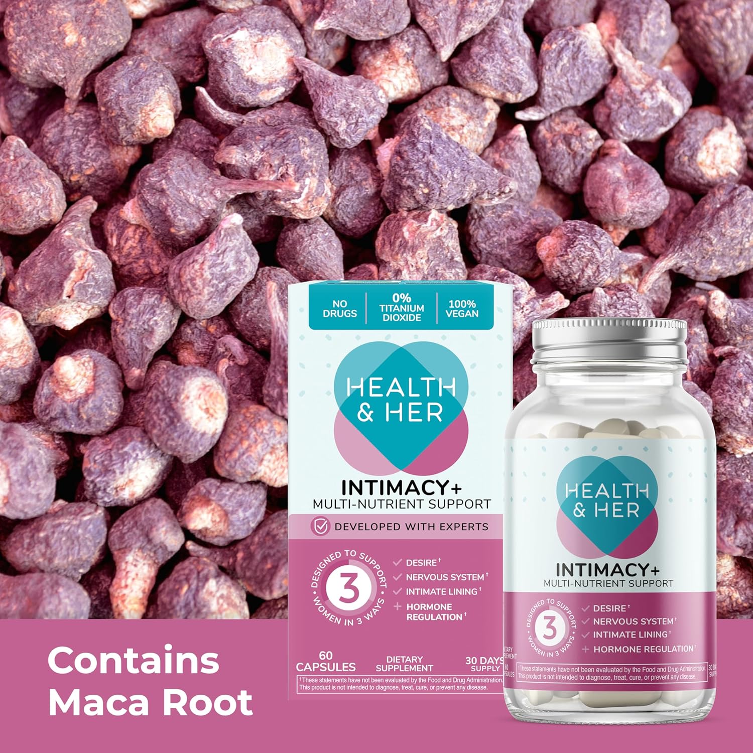 Health & Her Perimenopause & Intimacy+ Support Duo: Multi-Nutrient Bundle (1-Month Supply)