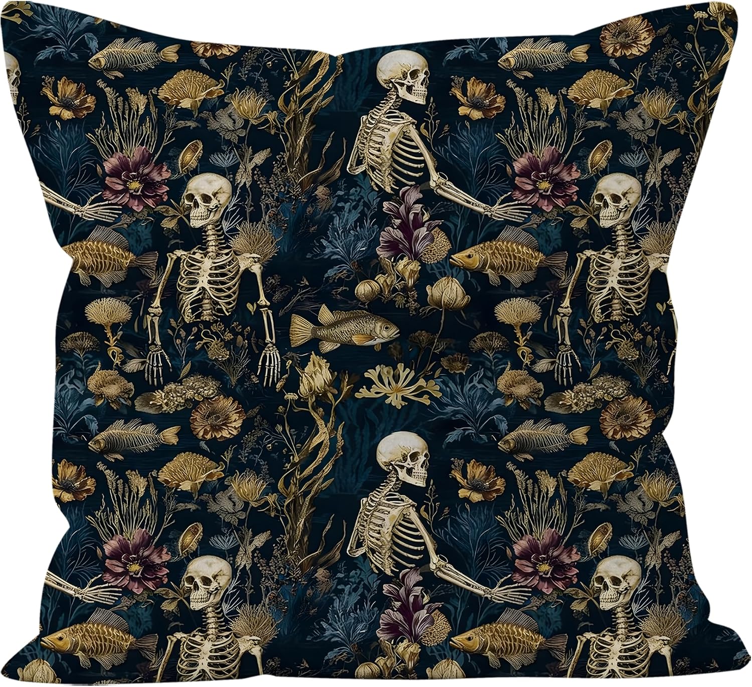 Dark Moody Jungle Parrot Leopard Decorative Pillow Cover 18x18 image 4