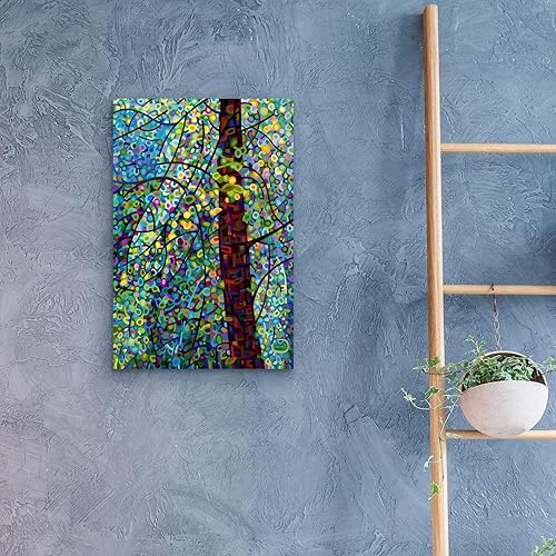 Miniatura 4 de Epic Art 'Pine Sprites' de Mandy Budan, arte de pared de vidrio acrílico, 16 x 24 pulgadas