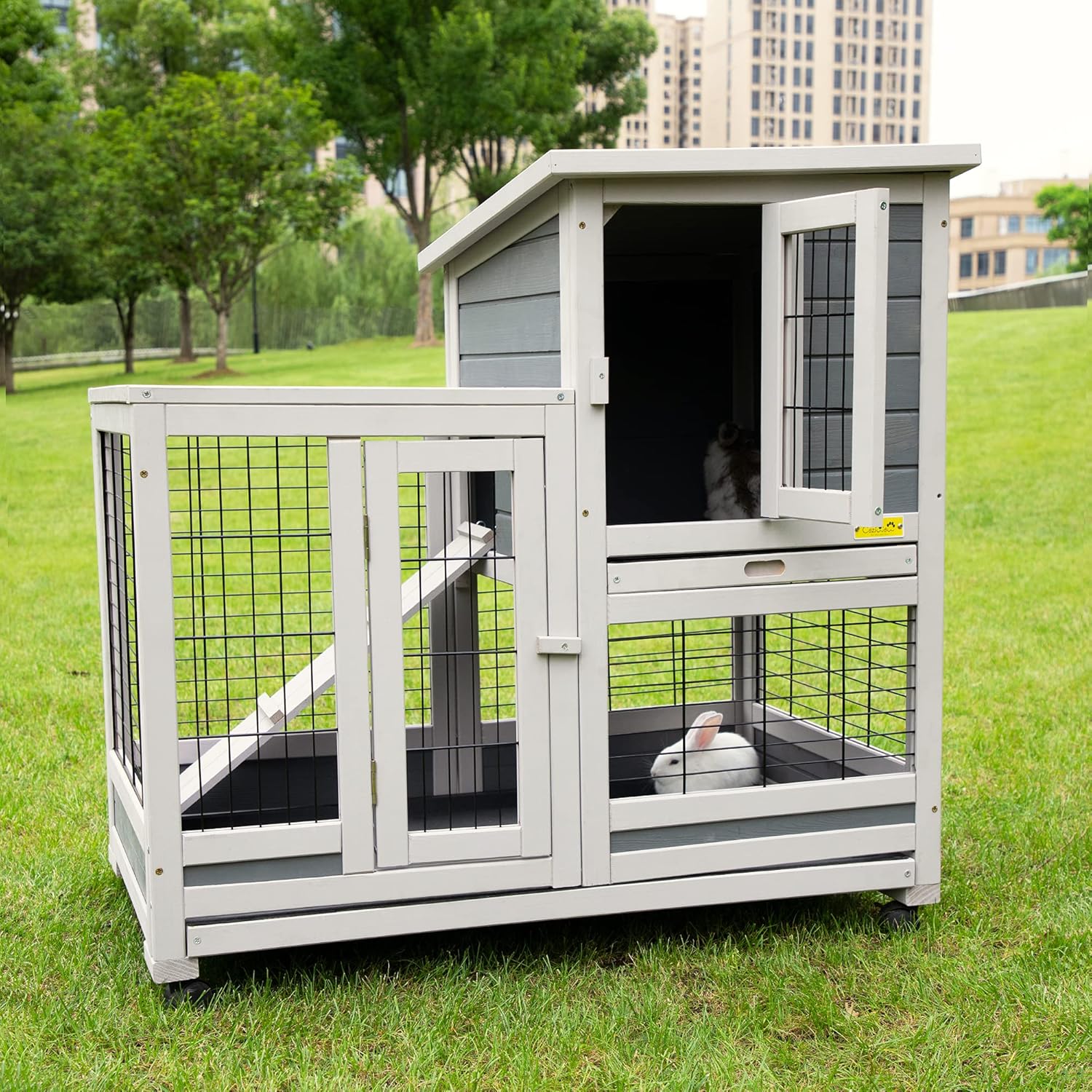 rolling rabbit cage