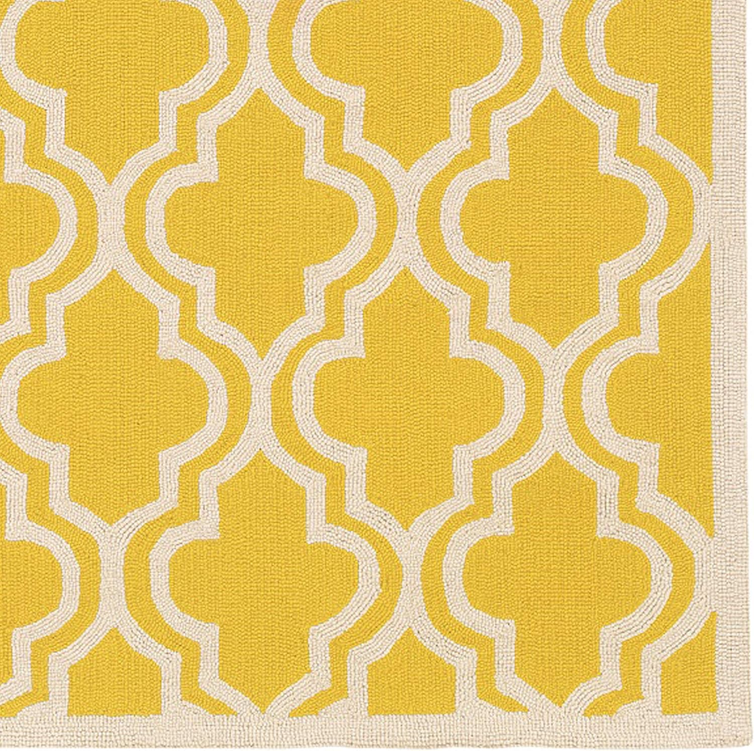 Linon Silhouette, Yellow, 5' x 7'