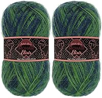 Vista 44 de JubileeYarn Mohair Elixir Yarn - 50g/ovillo Mezcla de lana para bebé - Azul Laguna - 4 ovillos