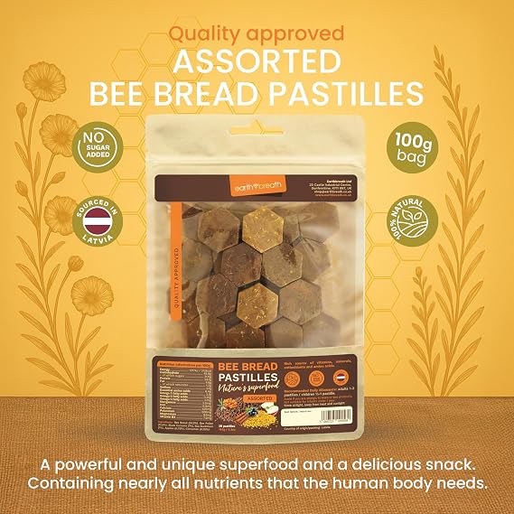 Earthbreath Assorted Bee Bread & Bee Pollen Pastilles 150g Natural