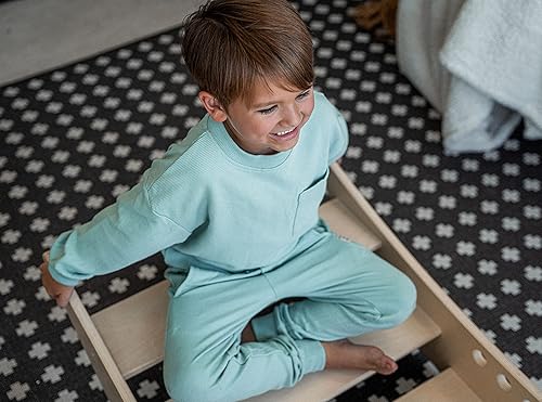 Miniatura 6 de Avenlur Escalera mecedora estilo Montessori y Waldorf, centro de actividades para niños pequeños, niños, escuela en casa, asientos de guardería de