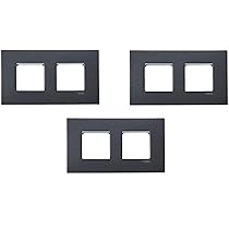 Schneider Electric Opale-4 Module Grid and Cover Plate, Black Graphite (Pack of 4)