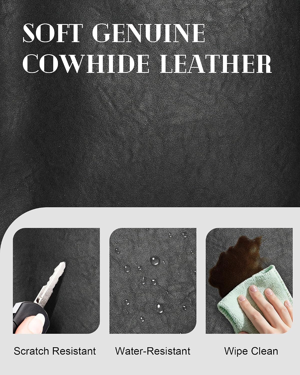 Cowhide Mini Vertical Tote Bag, Lightweight Commuter Handbag