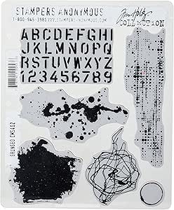 Cling mounted stempel Correspondence - Tim Holtz