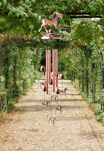 Miniatura 4 de Campanillas de viento de caballo, campanilla de viento de cobre, campanillas de viento al aire libre, regalos de caballo, decoración de jardín,