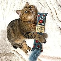 Vista 3 de 2 Pack Natural Interactive Catnip & Silvervine Cat Kicker with Feathers, Bite Resistant Chew Toy, Crinkle Kicker, Accessories for Indoor Cat