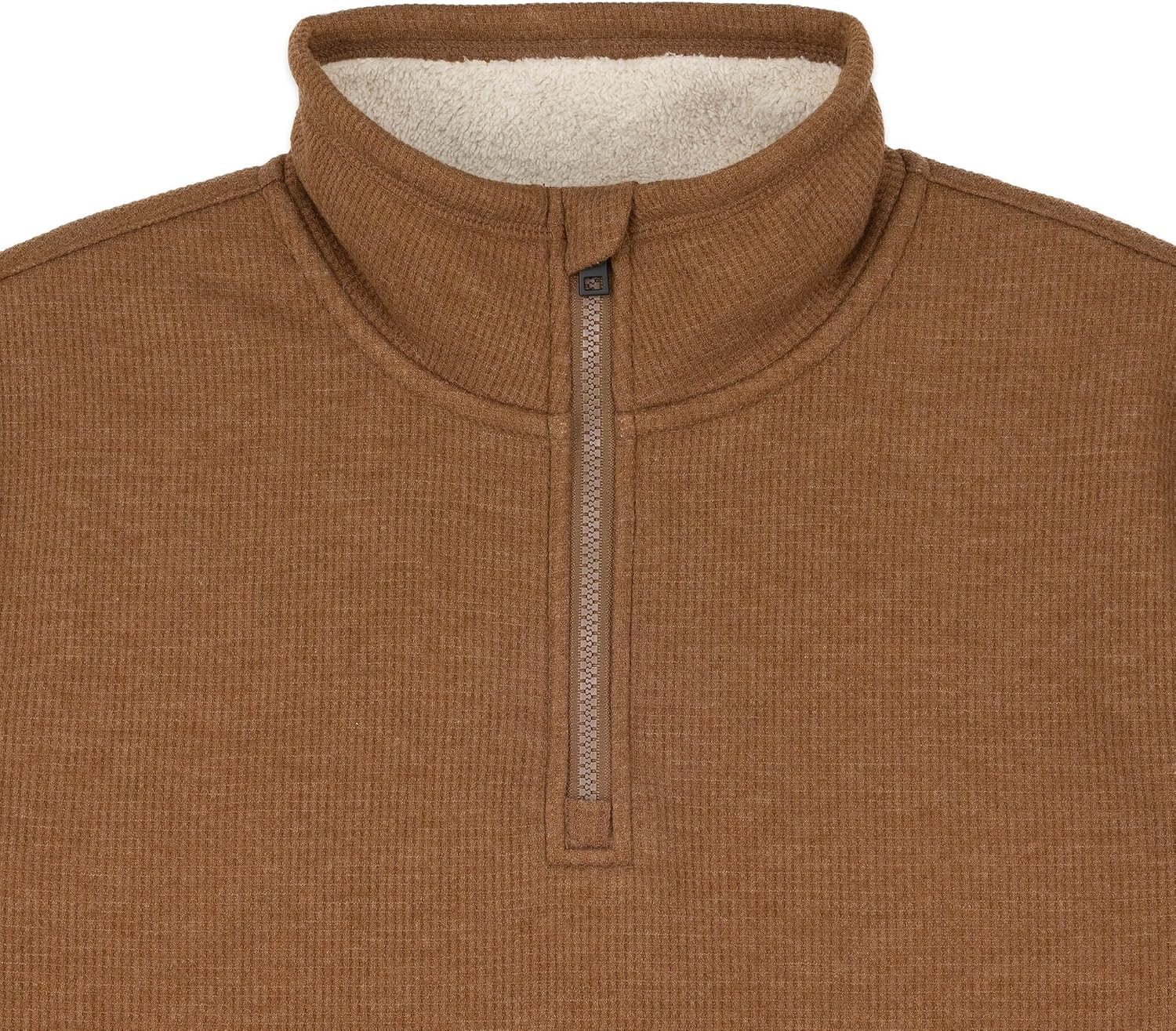 Coleman Quarter Zip Sherpa Henley Long Sleeve Shirt For Men Black Heather Medium