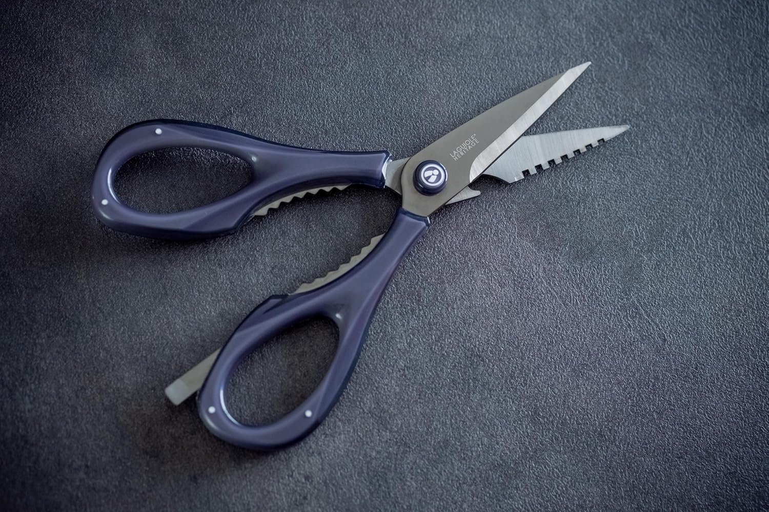 Laguiole Evolution - Kitchen Scissors Design - Multifunctional Professional - High-end Poultry Shears (Black)