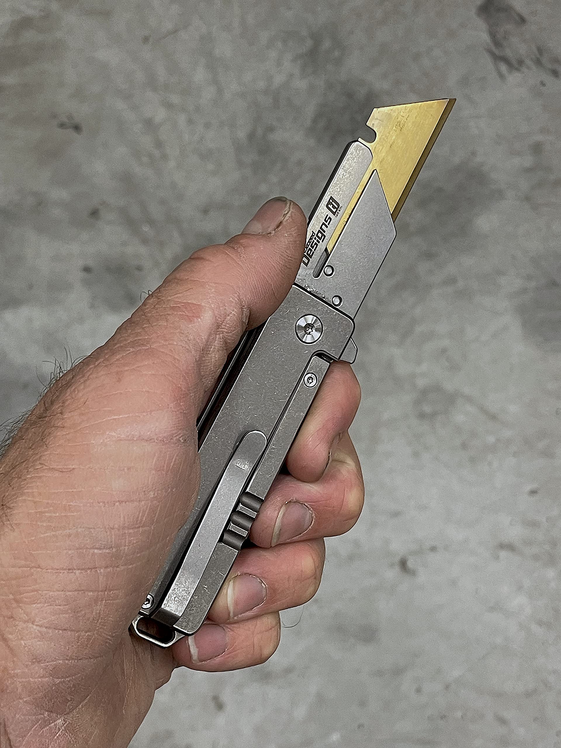 Exceed Designs TIRANT RAZOR V2 (Stonewashed) 6Al-4V Titanium Utility ...