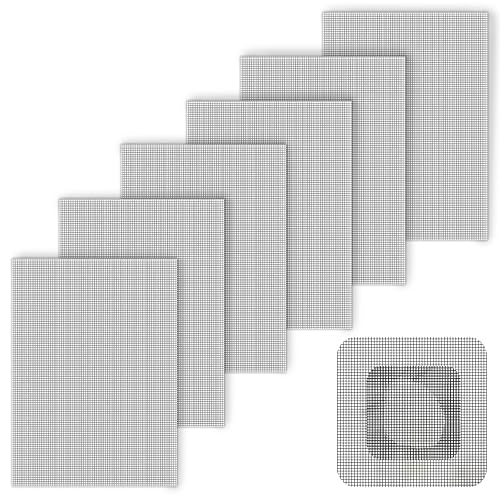 Miniatura 9 de Matenf - Parche de reparación para mosquitero de ventana, 10 parches, 10 x 10 cm (4 x 4 pulgadas), gris, cinta de malla de mosquitero con adhesivo