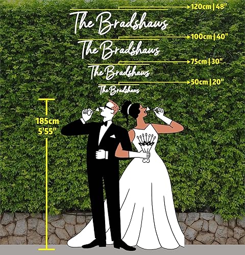 Miniatura 7 de Letreros de neón personalizados, letrero de luces LED grandes de neón personalizable para decoración de pared, boda, fiesta de cumpleaños,