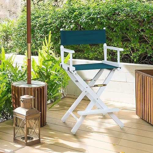 Miniatura 19 de Silla de Director de 18" Marco Blanco Lona Rosa