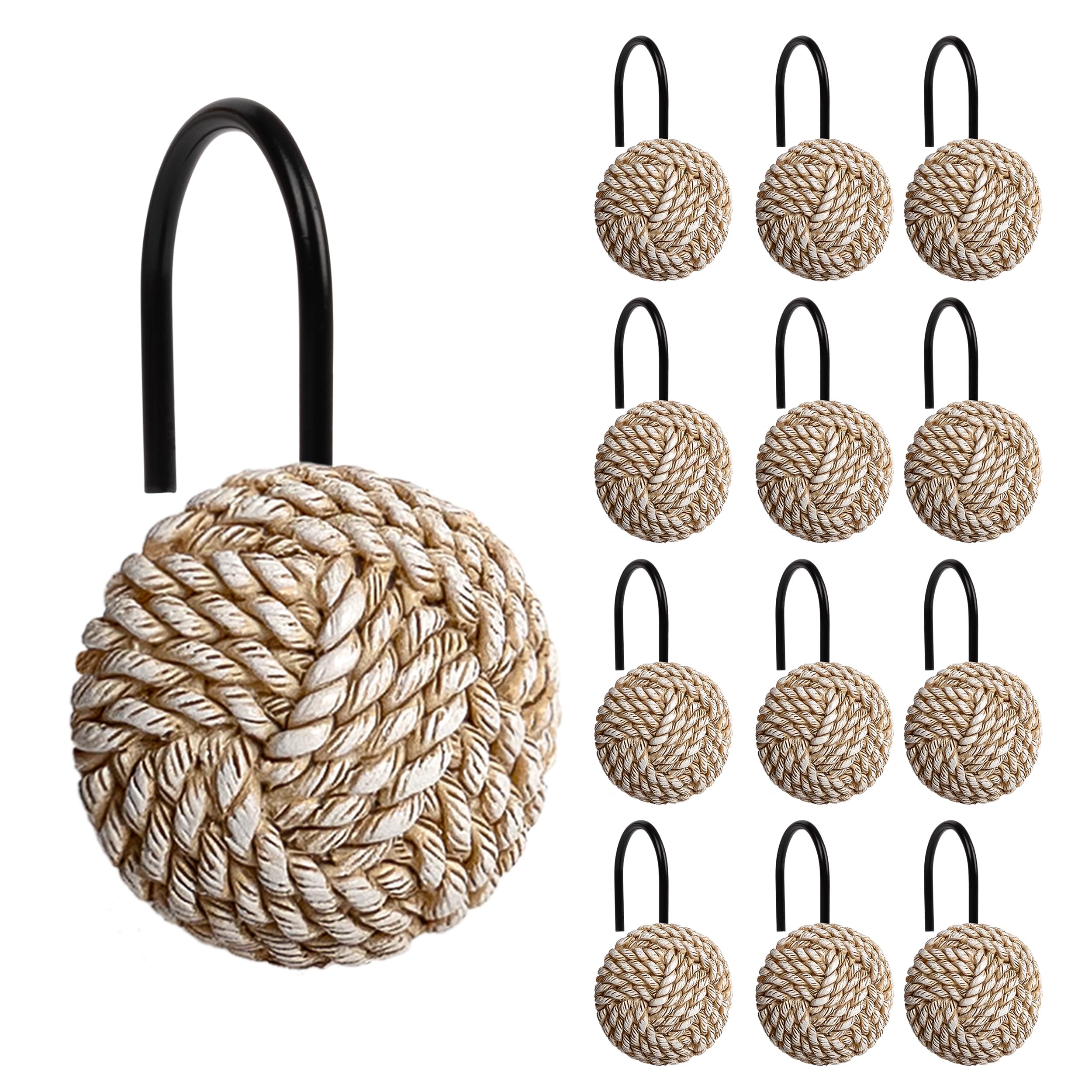 Boho Shower Hooks - Coastal Bathroom Decor -9
