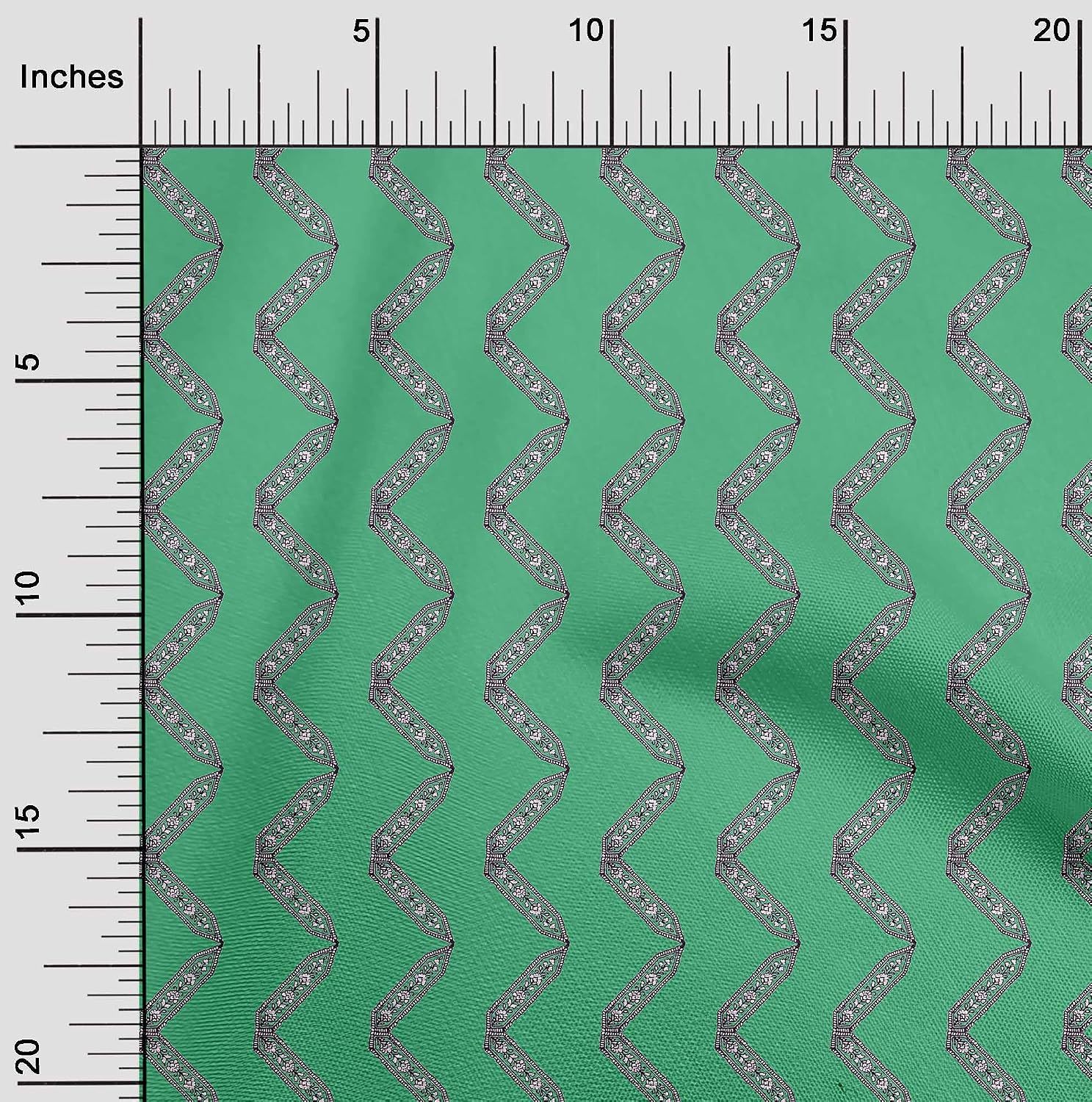 oneOone Cotton Flex Sea Green Fabric Block DIY Clothing Quilting Fabric Print Fabric by Yard 40 Inch Wide-3Y