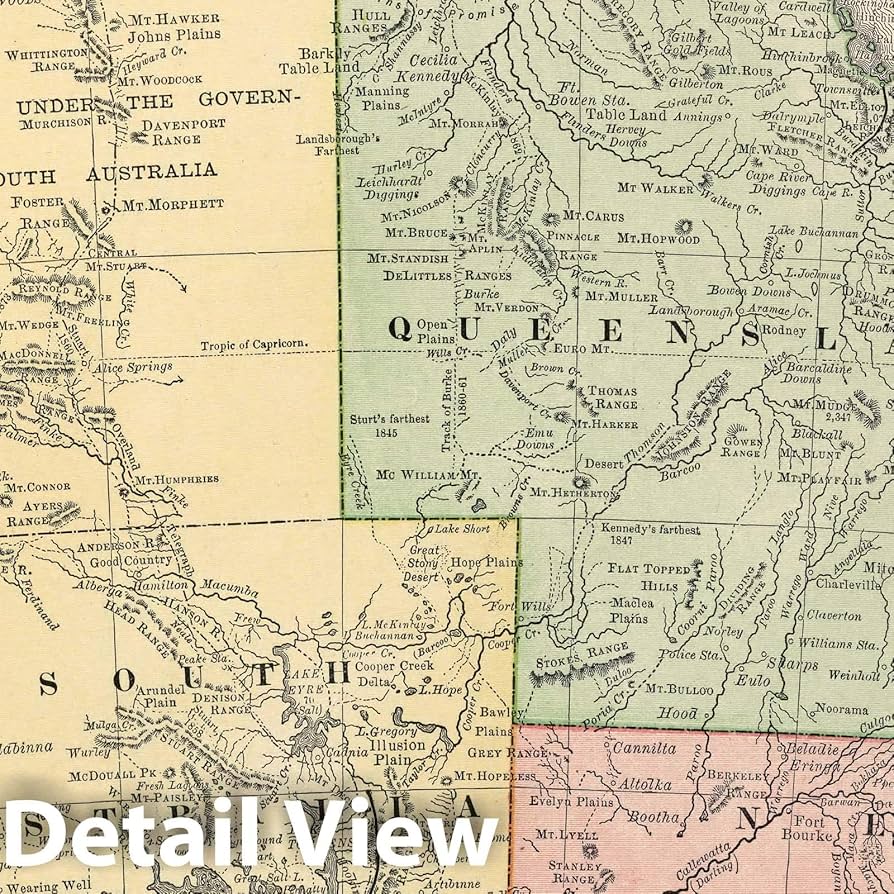 オーストラリア古い地図の絵 オーストラリア古い地図の絵 Old Map Of Australia 1899 年