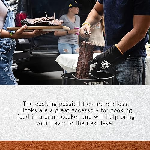 Miniatura 2 de Pit Barrel Cooker - Ganchos de carne de acero inoxidable para cocina de barril | Accesorio de barbacoa para colgar carne de res, aves de corral y