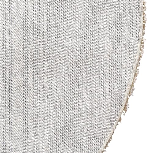 Miniatura 6 de Rugs.com - Alfombra de la colección Über Cozy Solid Shag – Alfombra ovalada de 5 x 8 pies, color marfil puro, perfecta para salas de estar, marfil