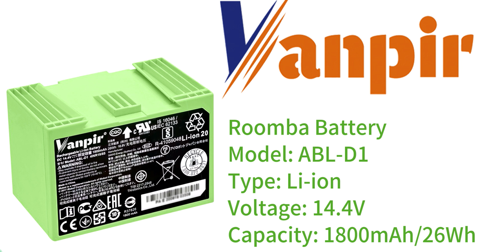 iRobot 用バッテリー Genuine Battery For iRobot Roomba 690 692 850 860 880 890