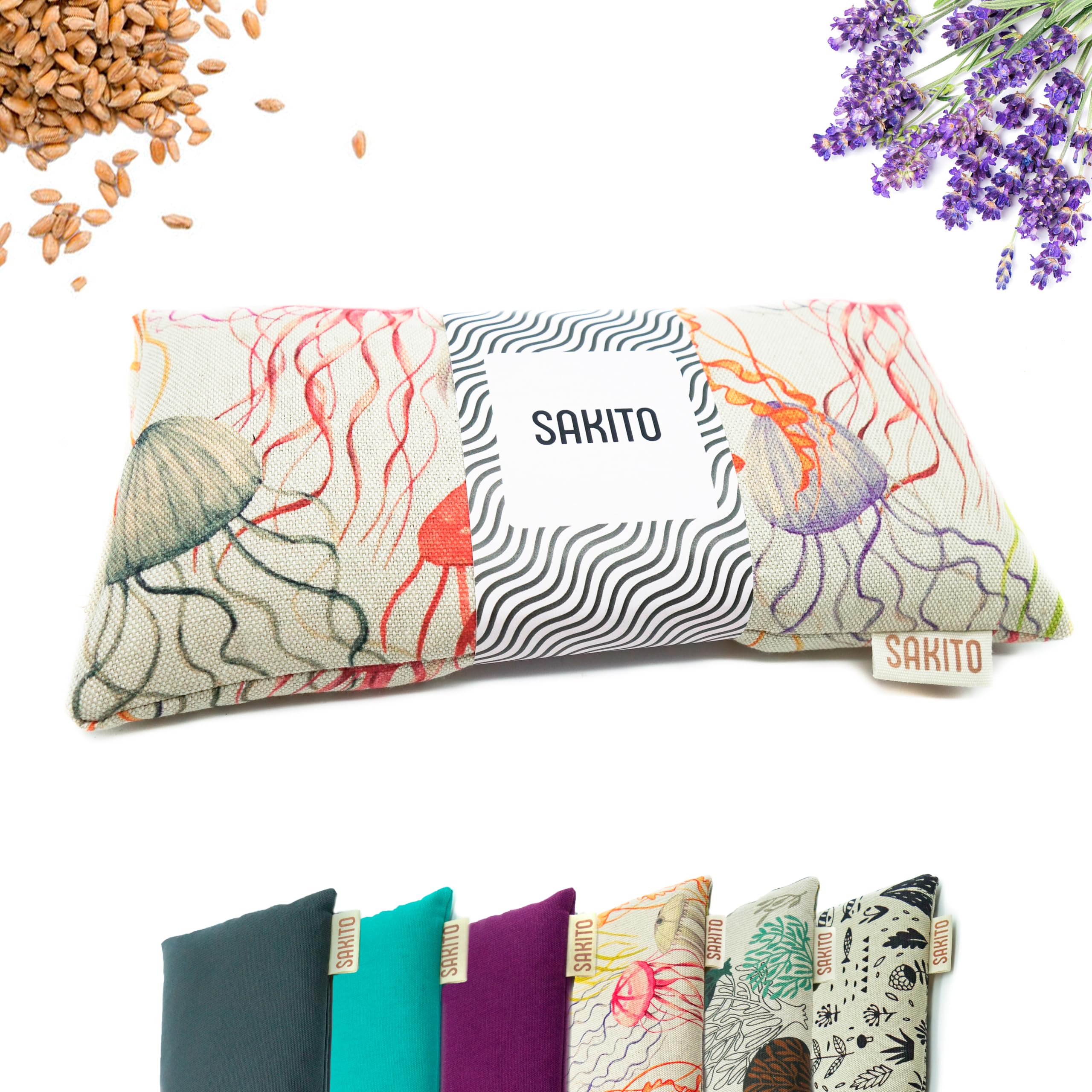Cuscino Termico Microonde (25x12 cm) - Cuscino Riscaldabile Naturale per Dolori Mestruali - Utilizzo Caldo o Freddo - Elevata Ritenzione del Calore - Tessuto di Qualità - Profumo di Lavanda
