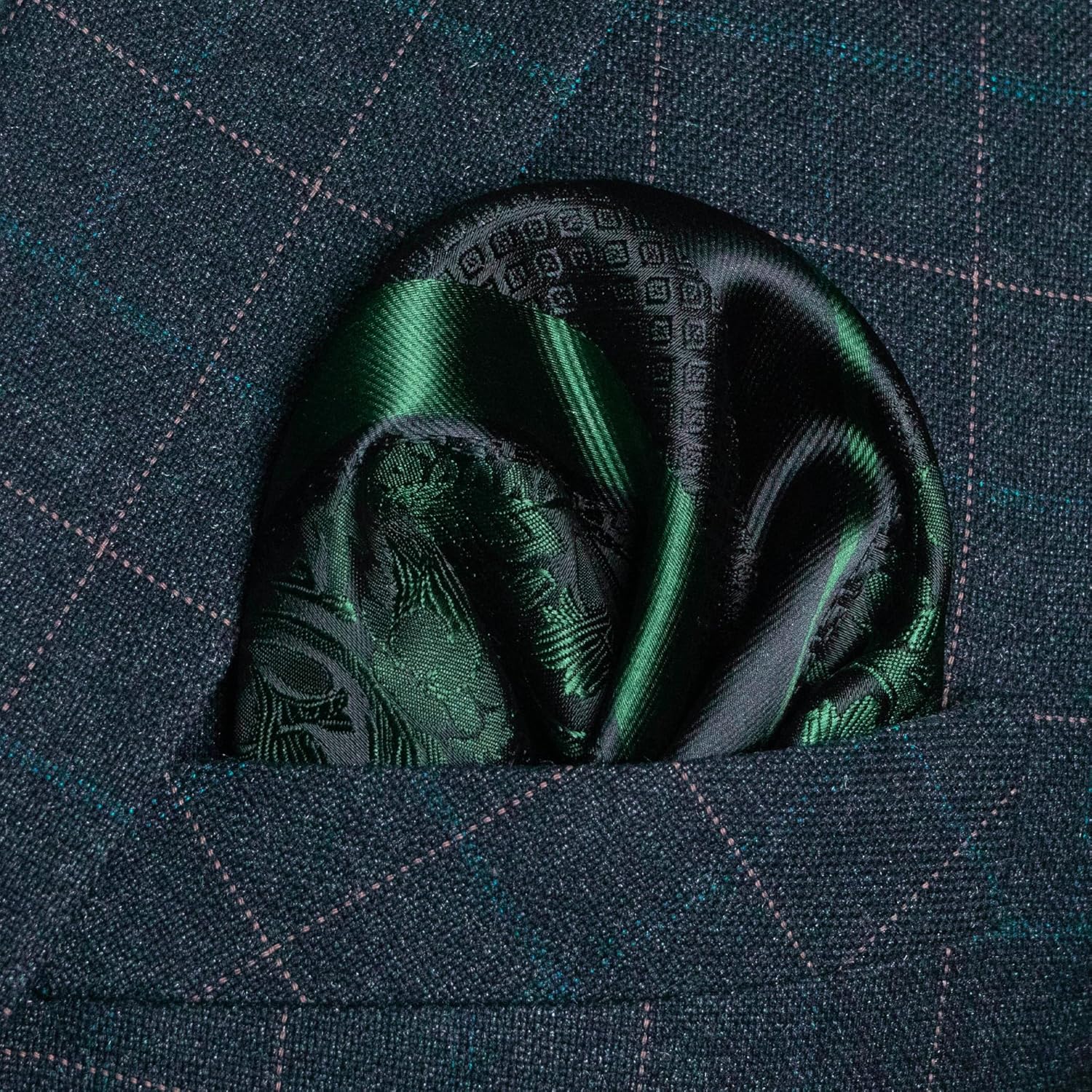 JEMYGINS Mens Floral Necktie and Pocket Square Tie Clip Sets for Men - Image 2