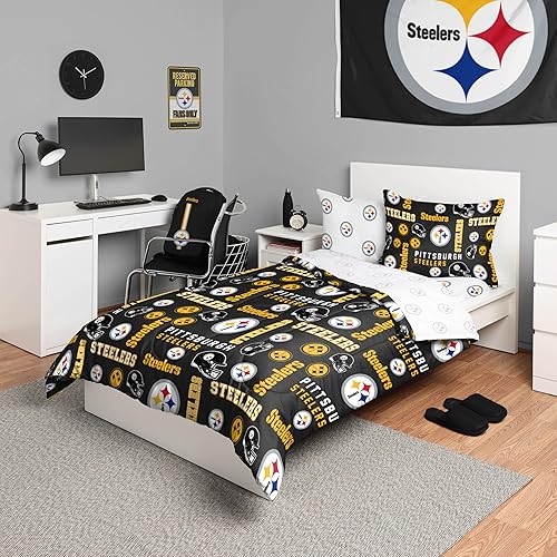 Miniatura 21 de FOCO Unisex-Adult NFL Team Logo Bed in a Bag Comforter, Sheets, Pillow Cases Bedding 5-Piece Set