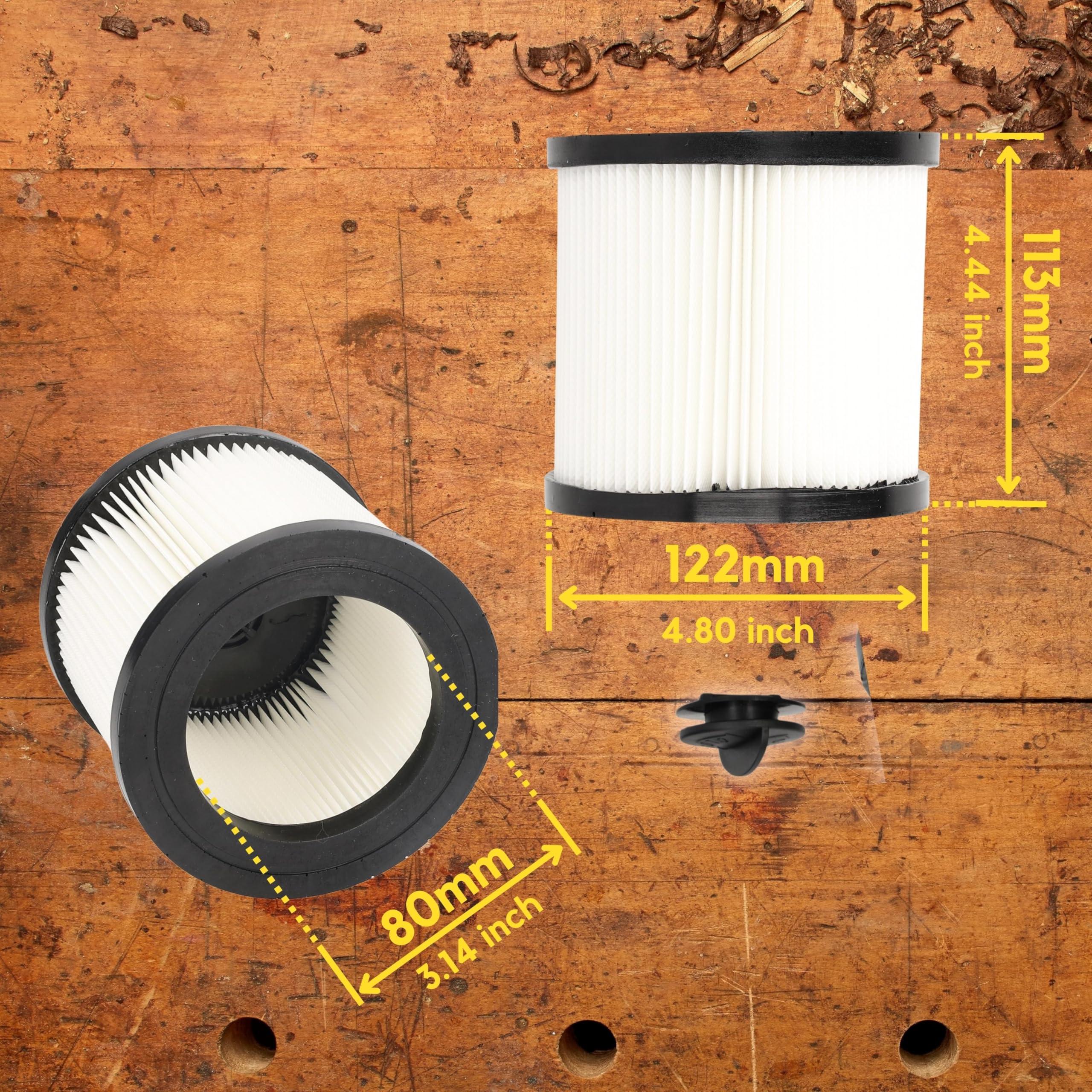 SPARES2GO Filtri A Cartuccia Per Aspirapolvere Karcher Wet & Dry - Confezione Da 2
