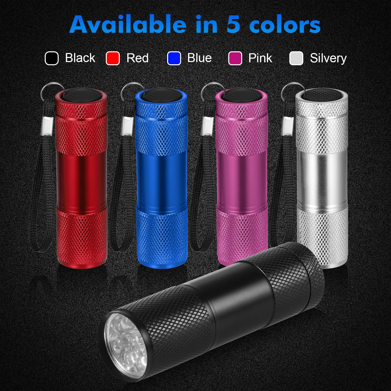 Mini torcia a LED con portachiavi Torcia portatile ultra luminosa a lungo raggio Batteria Lampada tascabile di emergenza per escursioni all'aperto  39