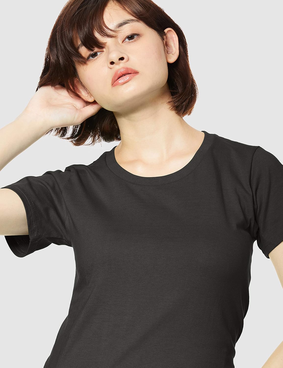 プリントスター Tシャツ クルーネック 無地 杢グレー