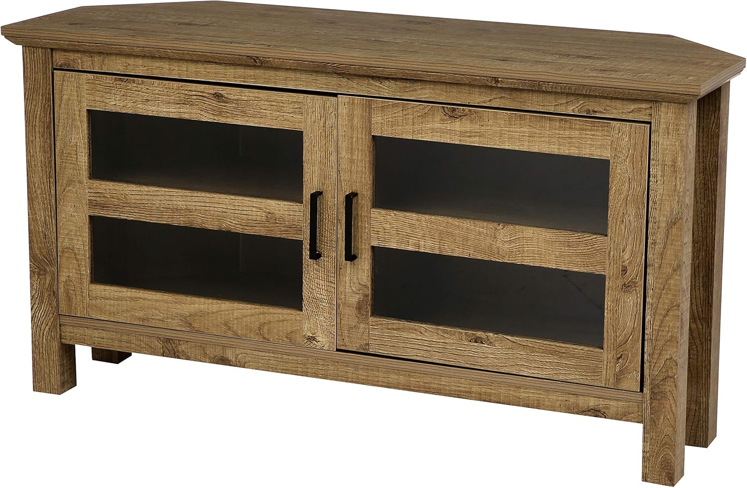 Rockpoint Adonia Wood Corner TV Stand Media Console, 44Inch, Café au